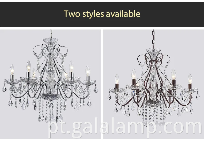 O elegante lustre de cristal liderou